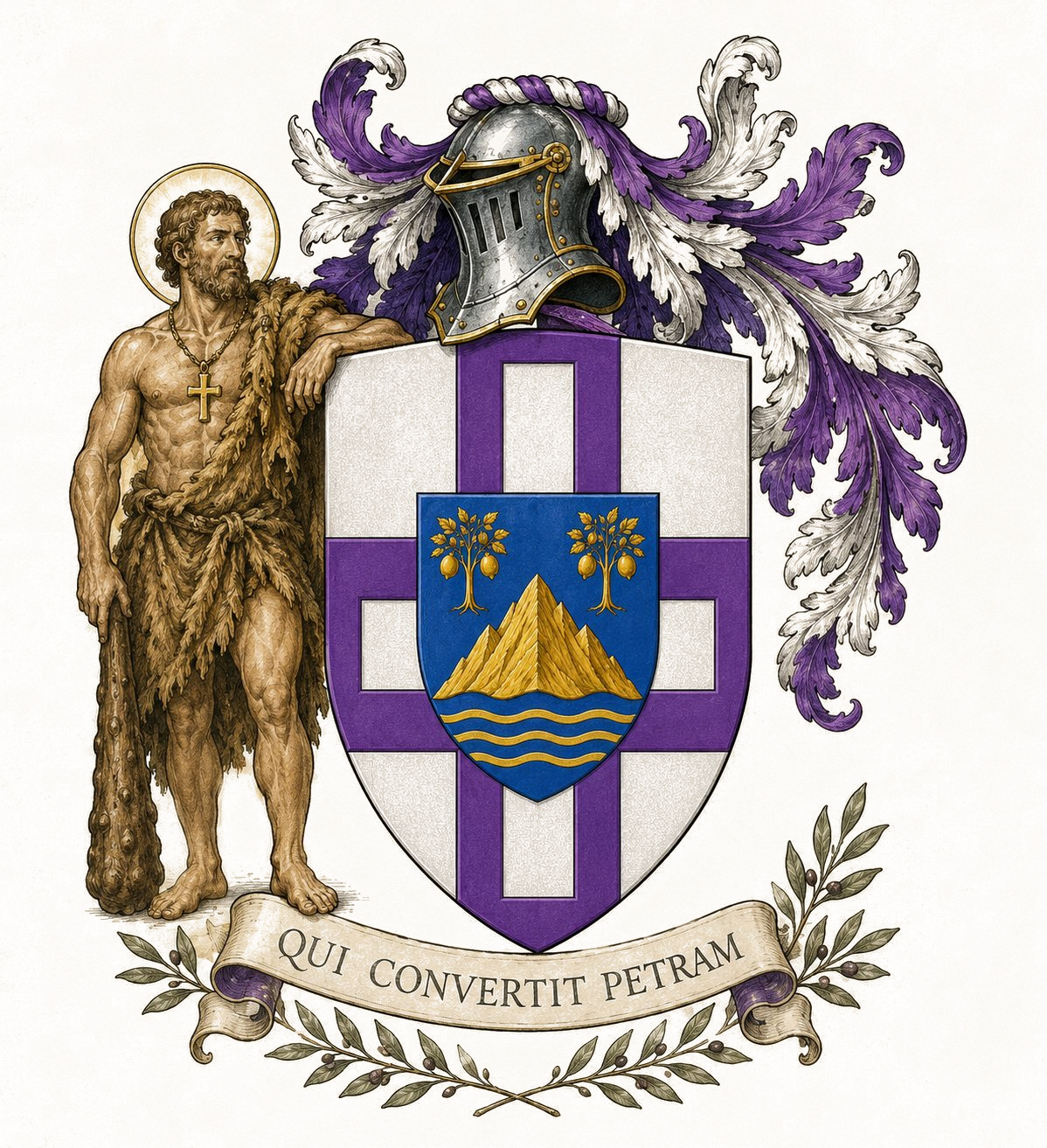 Armoiries — Qui convertit petram