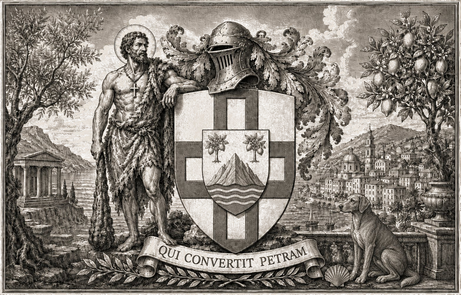 Armoiries — Qui convertit petram